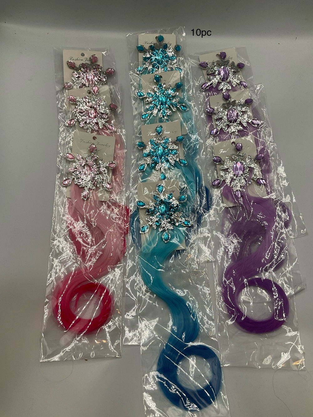 Fashion Jewelry Sparkle Hair Clip Set - 10pc